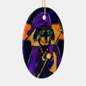 WIZARD DACHSHUND KERAMISCH ORNAMENT (Rechts)