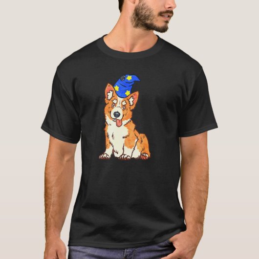 Wizard Derpy Corgi T-shirt (Voorkant)