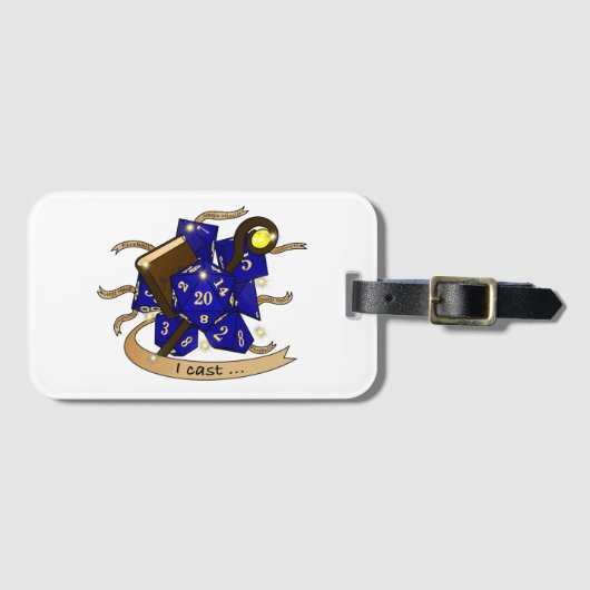 Wizard Dice Design Bagagelabel (Voorkant (horizontaal))