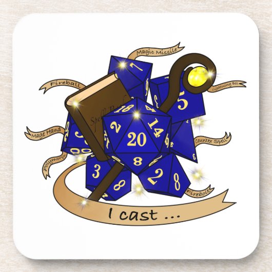 Wizard Dice Design Bier Onderzetter (Voorkant)