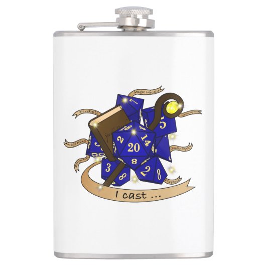 Wizard Dice Design Heupfles (Voorkant)