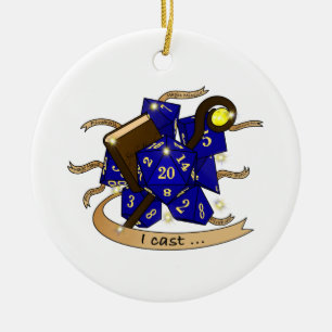 Wizard Dice Design Keramisch Ornament