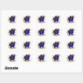 Wizard Dice Design Vierkante Sticker (Vel)