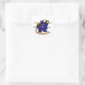 Wizard Dice Design Vierkante Sticker (Tas)