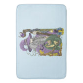 Wizard Dragon Fantasy Paarse Badmat (Voorkant Verticaal)