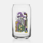 Wizard Dragon Fantasy Paarse Blikvorm Glas (Achterkant)
