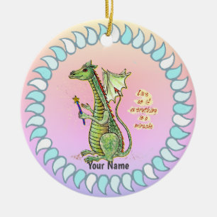 Wizard Dragon Keramisch Ornament