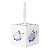 Wizard Elephant Kubus Ornament (Achter hoekig)