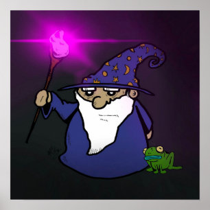 Wizard & Frog Poster Afdrukken