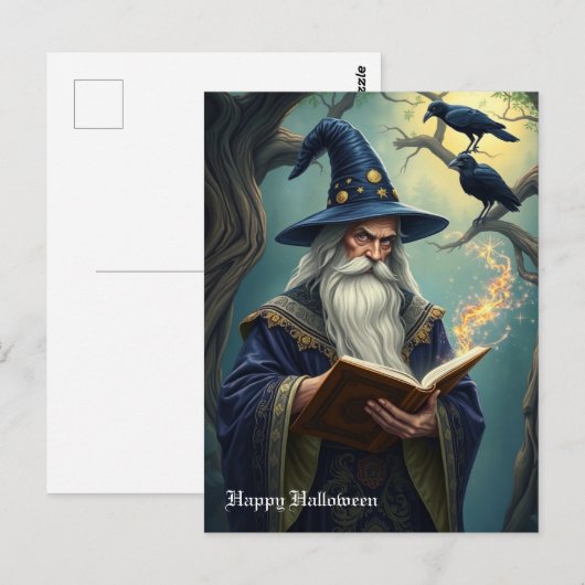 wizard Halloween Briefkaart (Voorkant / Achterkant)