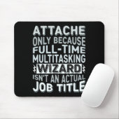 Wizard Job Title Quote - Funny Attache Long Sleeve Muismat (Met muis)
