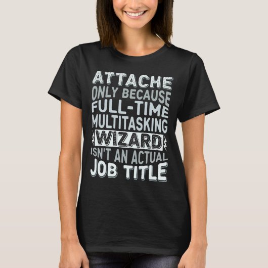 Wizard Job Title Quote - Funny Attache Long Sleeve T-shirt (Voorkant)