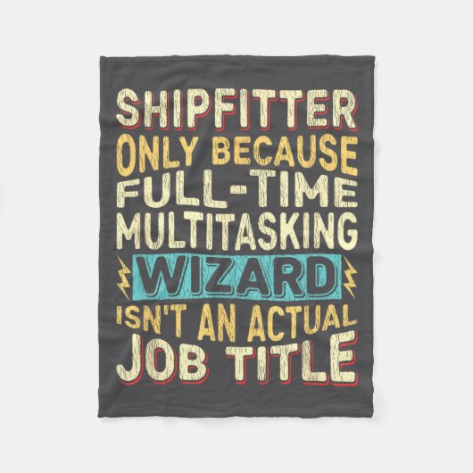Wizard Job Title Quote - Funny Shipfitter  Fleece Deken (Voorkant)