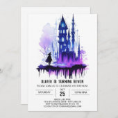 Wizard Kinder bewerkbare verjaardag Kaart (Voorkant / Achterkant)