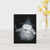 Wizard Kitten Meme Chonk Witch Cat Meme Stud Brain Kaart (Gele Bloem)
