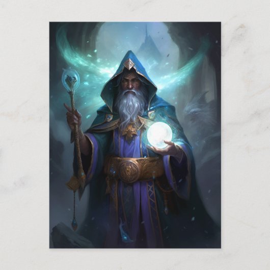 Wizard Maag Magische Fantasy Art Briefkaart (Voorkant)