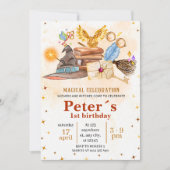 Wizard Magical Kids Birthday Party Invitation (Devant)