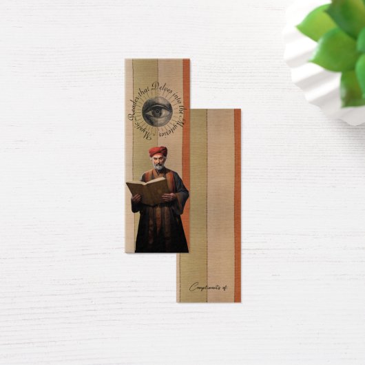 Wizard Mystic Readers of Mysteries Custom Bladwijz Mini Visitekaartjes (Bureau)