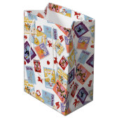 Wizard of Oz™ Character Print Toss Pattern Medium Cadeauzakje (Achterkant Gekanteld)