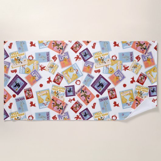 Wizard of Oz™ Character Print Toss Pattern Strandlaken (Voorkant)