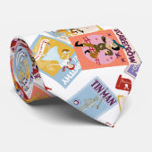 Wizard of Oz™ Character Print Toss Pattern Stropdas (Opgerold)