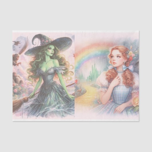Wizard of Oz Decoupage Tissue Paper Tissuepapier (Voorkant)