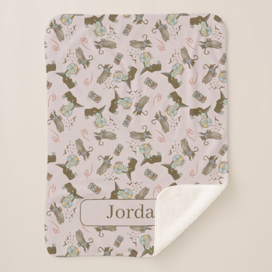 Wizard of Oz™ Wicked Witch™ Crystal Ball Pattern Sherpa Deken (Voorkant)