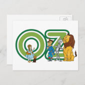 wizard Oz-tekens en tekstletters Briefkaart (Voorkant / Achterkant)