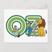  wizard Oz-tekens en tekstletters Briefkaart (Voorkant)