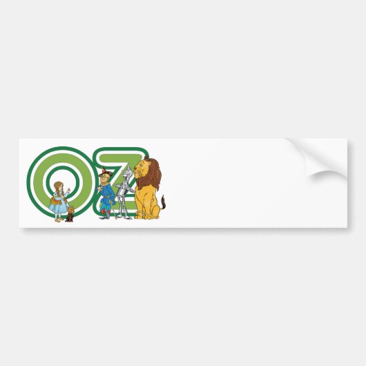  wizard Oz-tekens en tekstletters Bumpersticker (Voorkant)