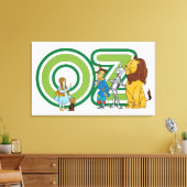 wizard Oz-tekens en tekstletters Canvas Afdruk (Insitu (Woonkamer))