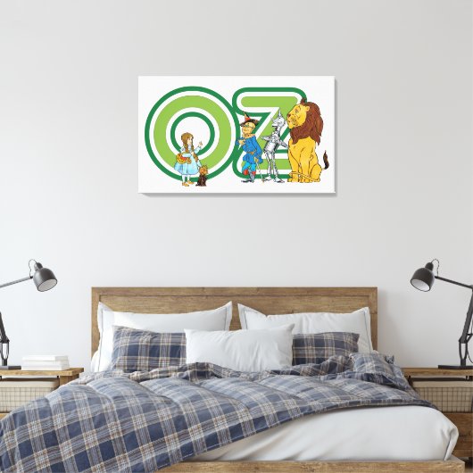  wizard Oz-tekens en tekstletters Canvas Afdruk (Insitu (Slaapkamer))