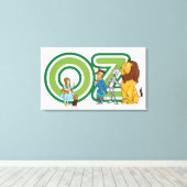 wizard Oz-tekens en tekstletters Canvas Afdruk (Insitu (Houten vloer))