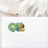  wizard Oz-tekens en tekstletters Etiket (Insitu)