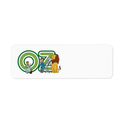  wizard Oz-tekens en tekstletters Etiket (Voorkant)