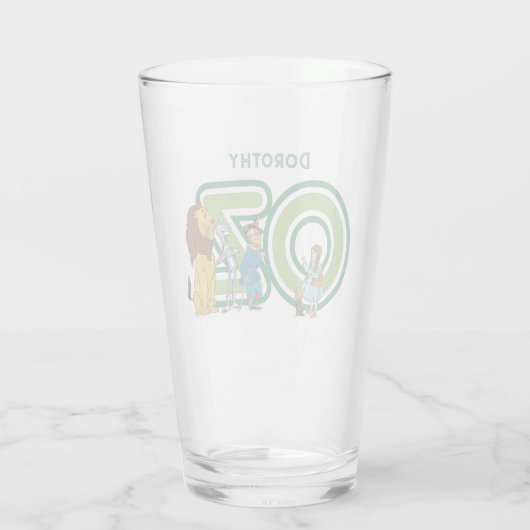 wizard Oz-tekens en tekstletters Glas (Achterkant)