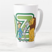  wizard Oz-tekens en tekstletters Latte Mok (Rechterhoek)