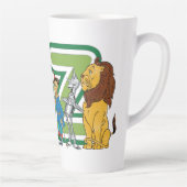  wizard Oz-tekens en tekstletters Latte Mok (Rechts)