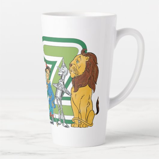 wizard Oz-tekens en tekstletters Latte Mok (Rechts)