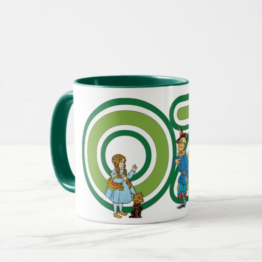 wizard Oz-tekens en tekstletters Mok (Voorkant links)