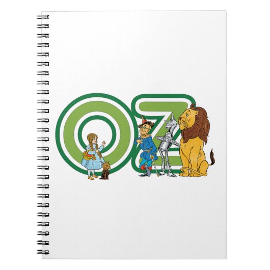  wizard Oz-tekens en tekstletters Notitieboek (Voorkant)