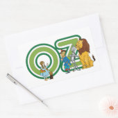  wizard Oz-tekens en tekstletters Rechthoekige Sticker (Envelop)