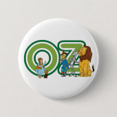wizard Oz-tekens en tekstletters Ronde Button 5,7 Cm (Voorkant)