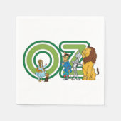  wizard Oz-tekens en tekstletters Servet (Voorkant)