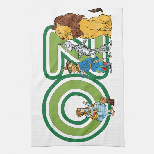 wizard Oz-tekens en tekstletters Theedoek (Verticaal)