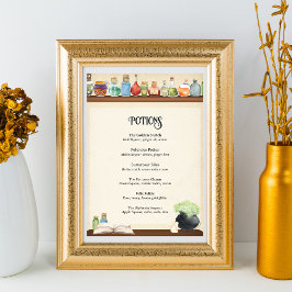 Wizard Party Cocktail Menu Kaart Poster