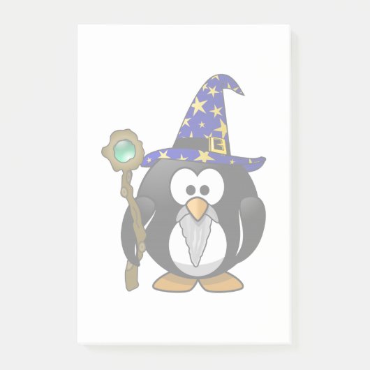 Wizard Penguin-Cartoon Post-it® Notes (Voorkant)
