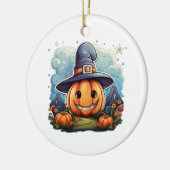 Wizard pumpkin keramisch ornament (Links)