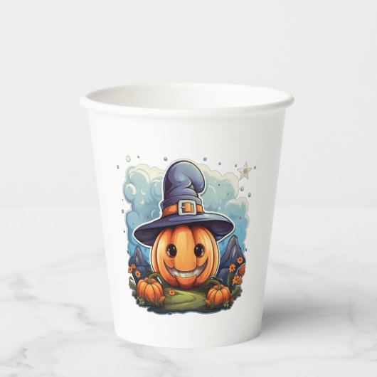 Wizard pumpkin  papieren bekers (Voorkant)