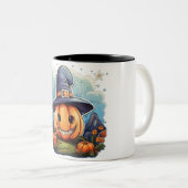 Wizard pumpkin  tweekleurige koffiemok (Voorkant rechts)